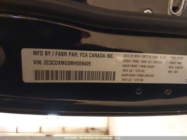 Dodge Charger 2021 2C3CDXMG0MH559409 Image 9