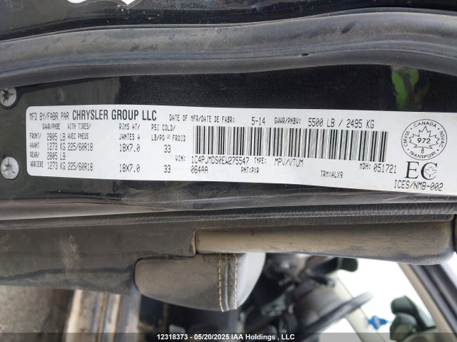 1C4PJMDS0EW275547 Jeep Cherokee