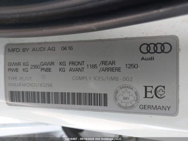 WAUJFAFCXGN183296 Audi A6