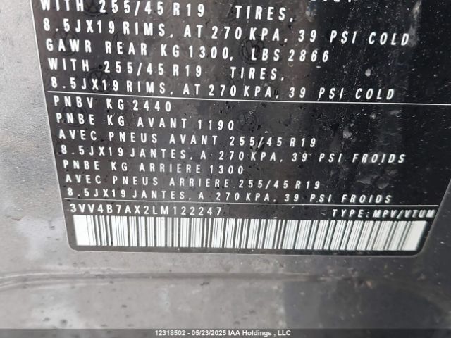 3VV4B7AX2LM122247 Volkswagen Tiguan