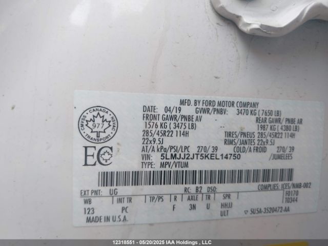 5LMJJ2JT5KEL14750 Lincoln Navigator Select