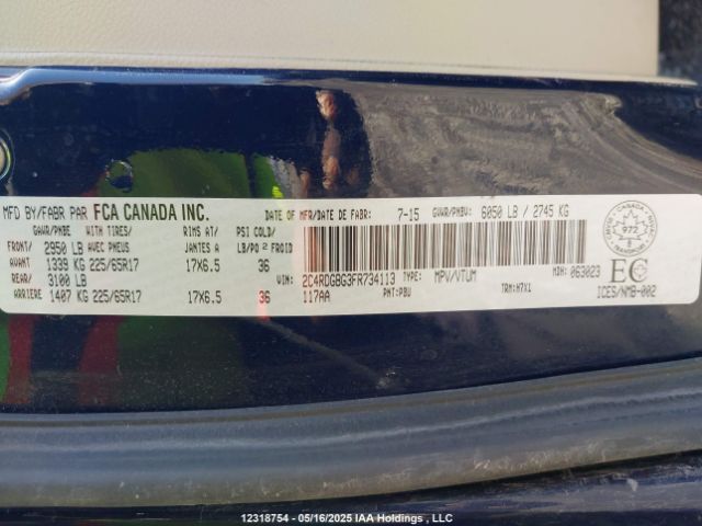2C4RDGBG3FR734113 Dodge Grand Caravan