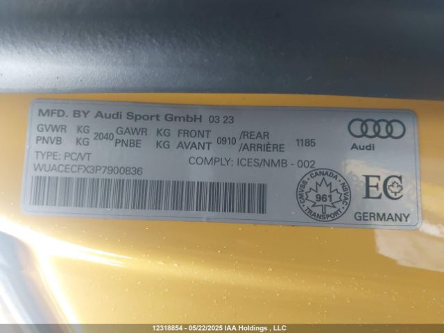 WUACECFX3P7900836 Audi R8