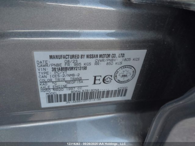 3N1AB8BV9RY213198 Nissan Sentra