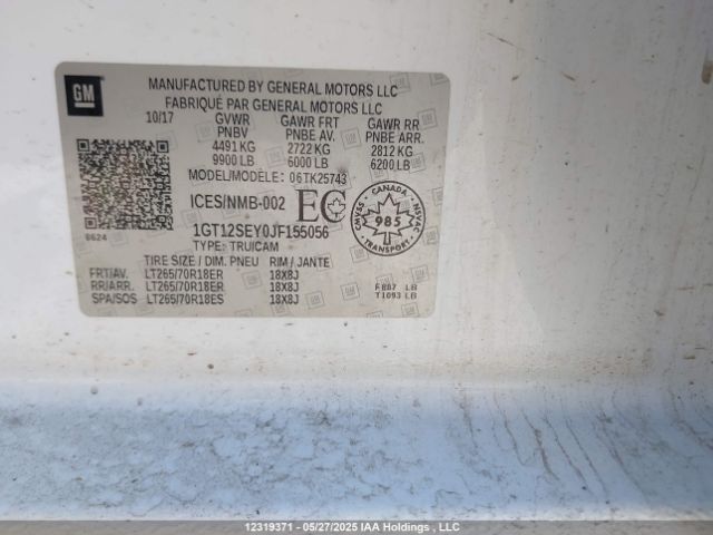 1GT12SEY0JF155056 GMC SIERRA 2500HD