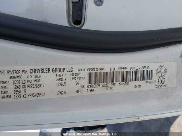 3C4PDCCG3FT532061 Dodge 2015