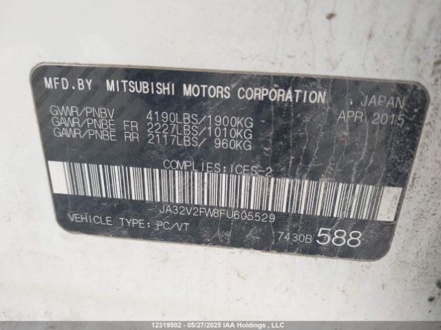 JA32V2FW8FU605529 Mitsubishi Lancer Se Awc