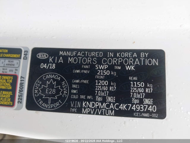 KIA gdi theta ii 2019 KNDPMCAC4K7493740 Image 9