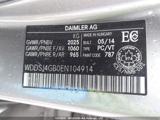 WDDSJ4GB0EN104914 Mercedes-Benz CLA-Class