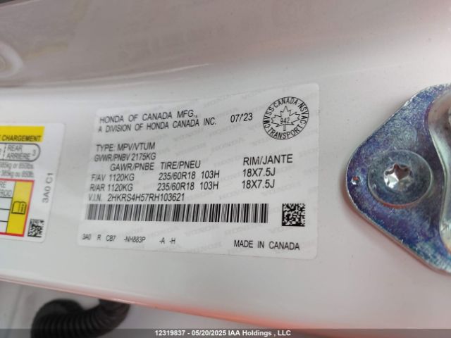 2HKRS4H57RH103621 Honda Cr-v Sport