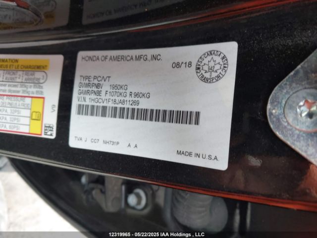 1HGCV1F18JA811269 Honda ACCORD LX