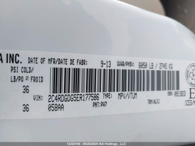 2C4RDGDG5ER177586 Dodge Grand Caravan Crew
