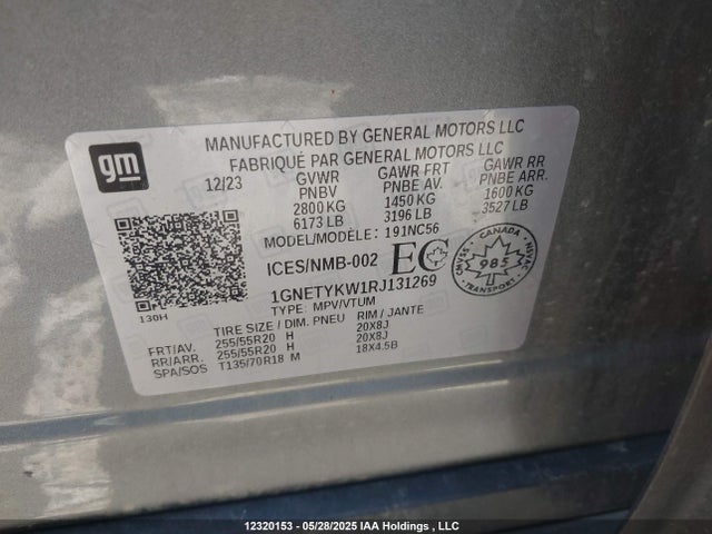 1GNETYKW1RJ131269 Chevrolet lfy
