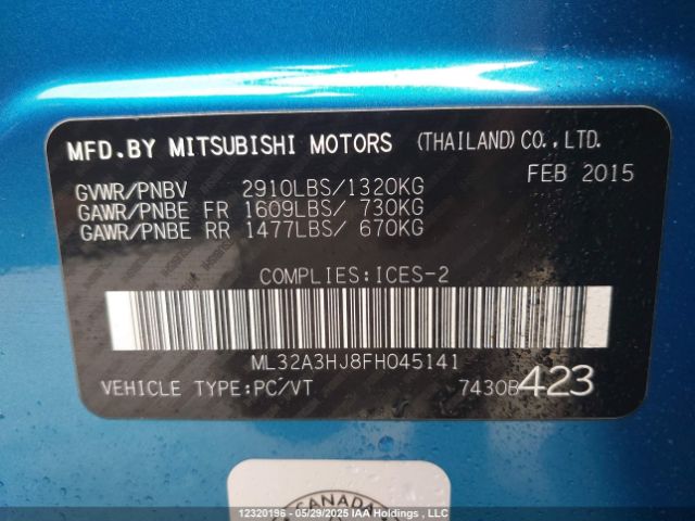 ML32A3HJ8FH045141 Mitsubishi Mirage