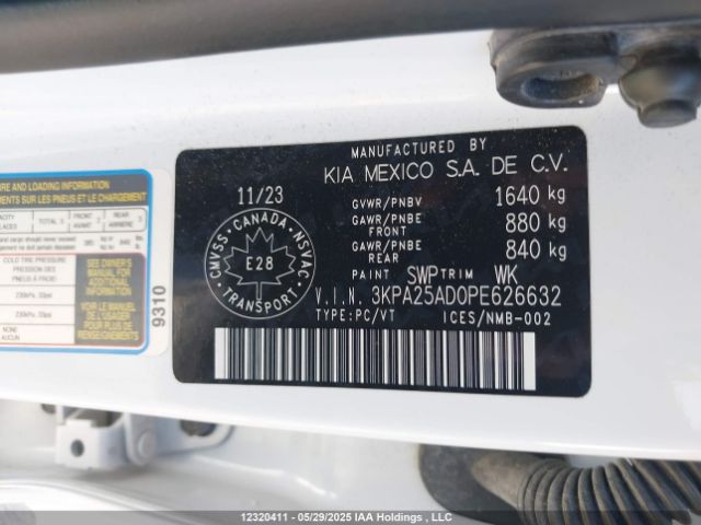 3KPA25AD0PE626632 KIA RIO S