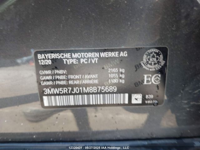 3MW5R7J01M8B75689 BMW 330XI