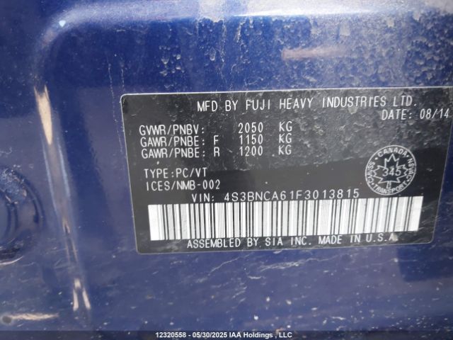 4S3BNCA61F3013815 Subaru Legacy 2.5i