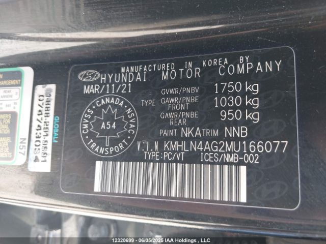 KMHLN4AG2MU166077 Hyundai ELANTRA SEL