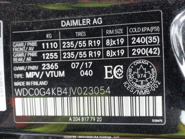 WDC0G4KB4JV023054 Mercedes-Benz Glc 300 4matic