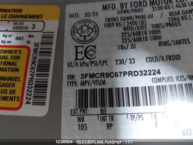 3FMCR9C67PRD32224 Ford dragon
