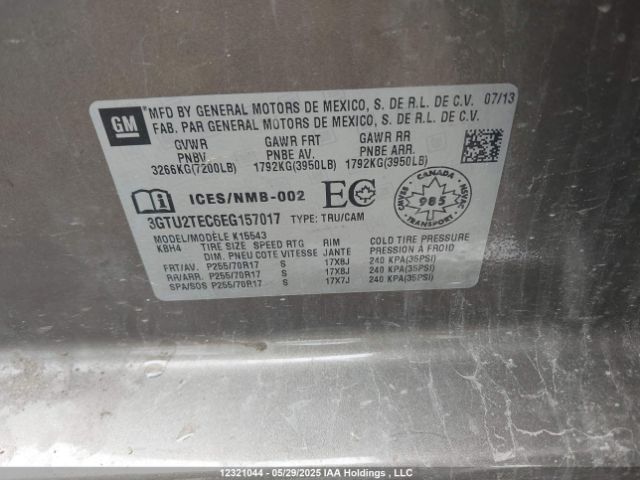 3GTU2TEC6EG157017 GMC l83 - vvt, afm (active fuel management), aluminum