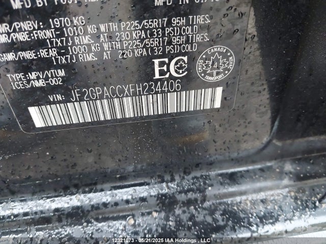 JF2GPACCXFH234406 Subaru 2.0l naturally aapirated