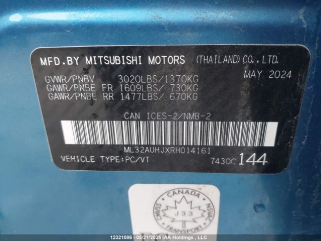 ML32AUHJXRH014161 Mitsubishi Mirage