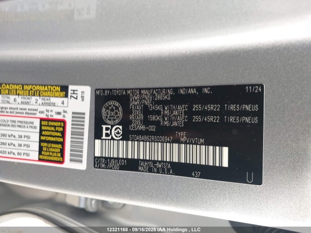 5TDABAB62RS006947 Lexus t24a-fts