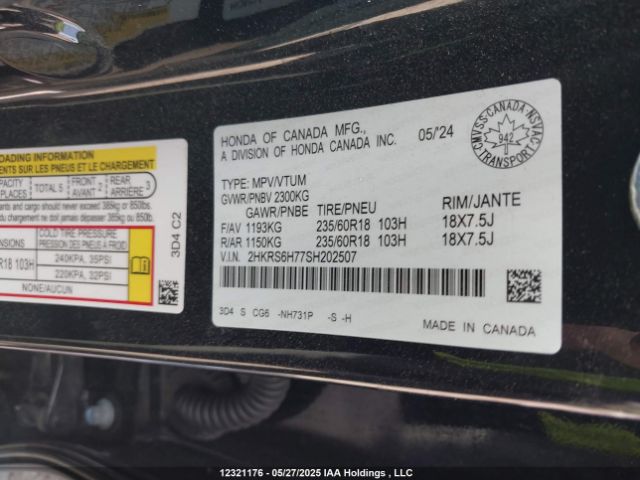 2HKRS6H77SH202507 Honda lfc3
