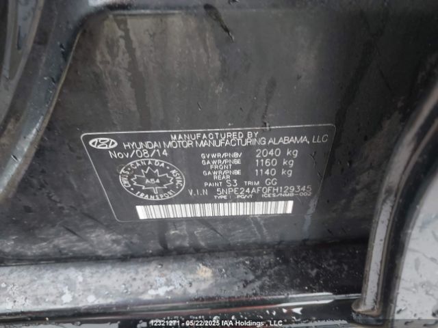 5NPE24AF0FH129345 Hyundai SONATA GL