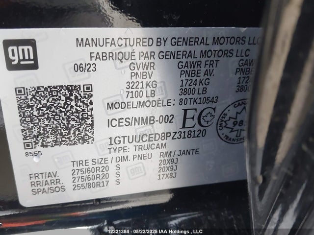 1GTUUCED8PZ318120 GMC l84