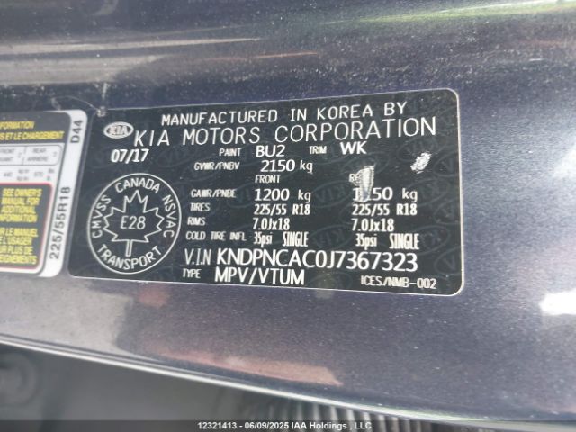 KNDPNCAC0J7367323 KIA gdi theta ii
