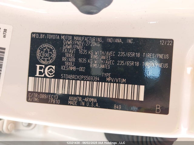 Toyota Highlander Hybrid Xle 2023 5TDABRCH2PS569394 Image 9