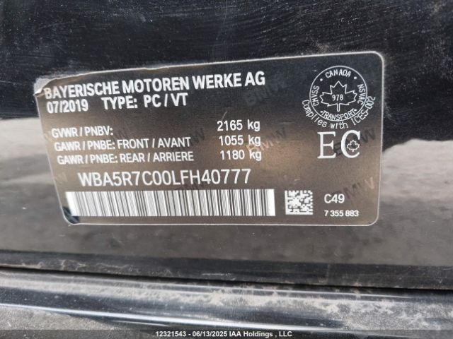 WBA5R7C00LFH40777 BMW 330I