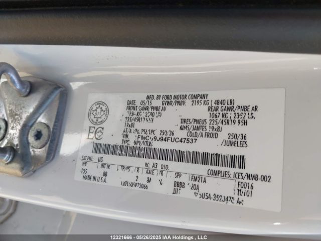 1FMCU9J94FUC47537 Ford Escape Titanium