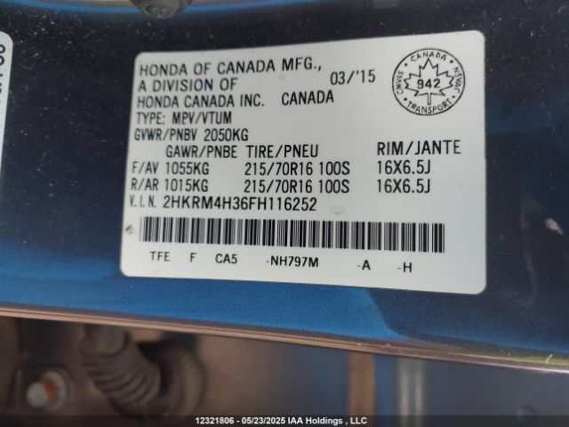 2HKRM4H36FH116252 Honda CR-V LX