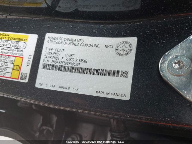 2HGFE2F56SH105507 Honda Civic Sport