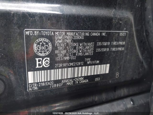 2T3R1RFV3MC212812 Toyota Rav4 Xle