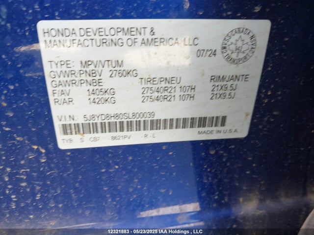 5J8YD8H80SL800039 Acura j30ad
