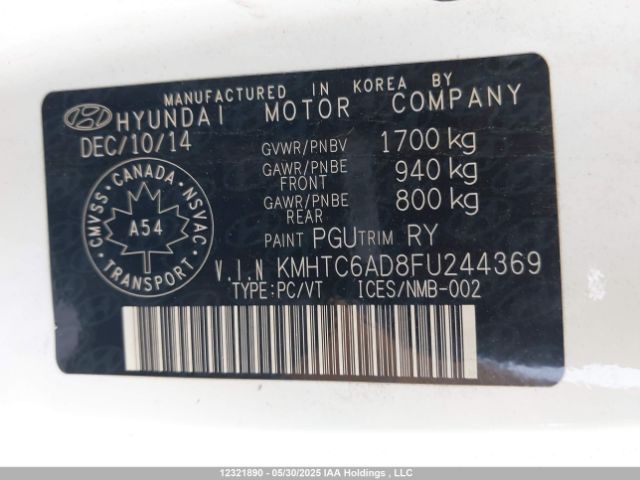 KMHTC6AD8FU244369 Hyundai dohc gdi gamma