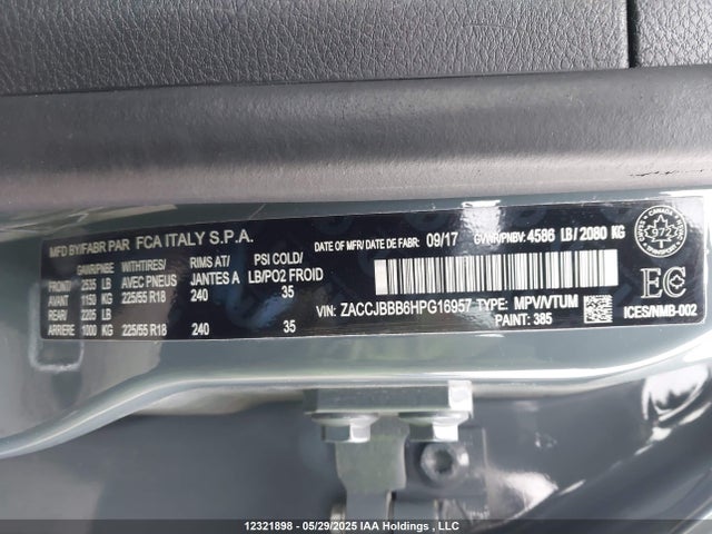 ZACCJBBB6HPG16957 Jeep Renegade