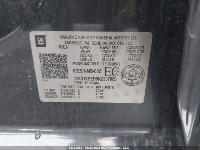 1GCUYEED9KZ307085 Chevrolet l84 - di, dfm, alum, gen 5, var 2