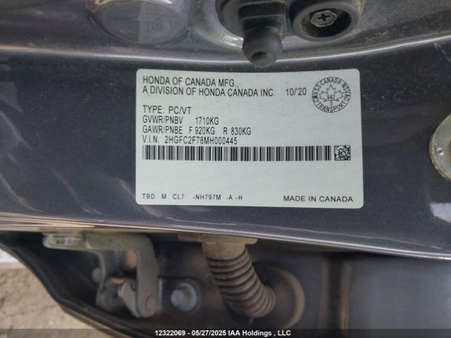 2HGFC2F78MH000445 Honda l15b7
