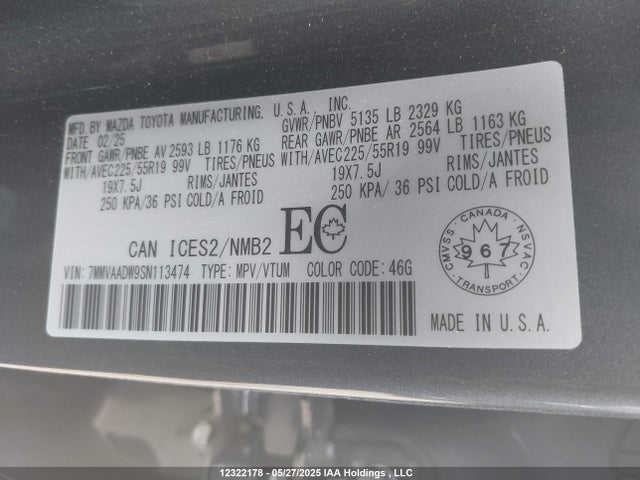 7MMVAADW9SN113474 Mazda cw