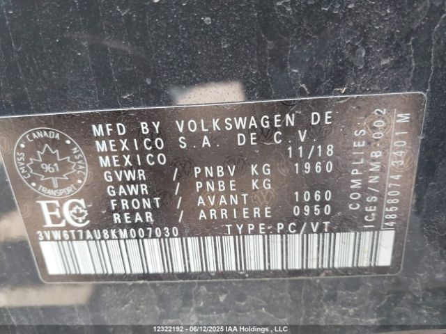 3VW6T7AU8KM007030 Volkswagen Golf GTI