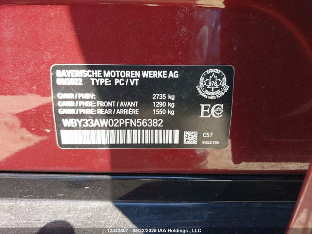 WBY33AW02PFN56382 BMW I4