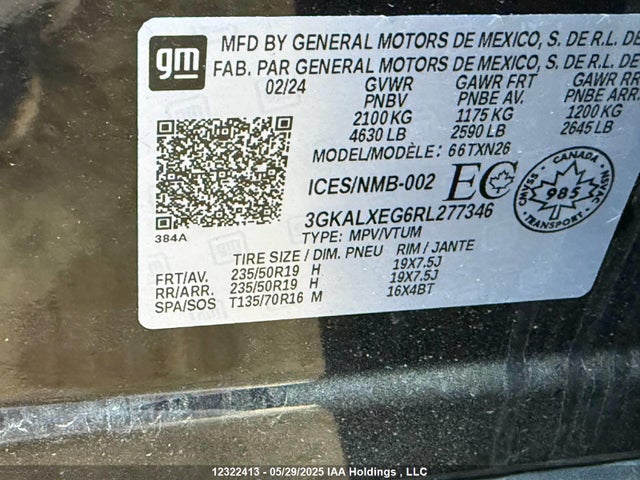 3GKALXEG6RL277346 GMC lsd