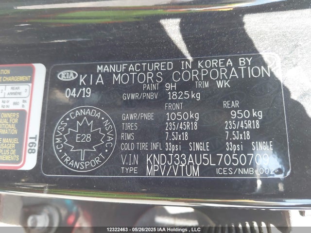 KIA SOUL EX 2020 KNDJ33AU5L7050709 Image 9