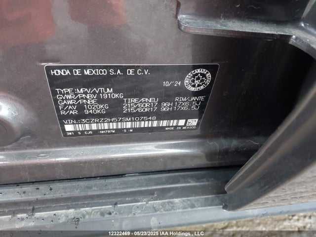 3CZRZ2H57SM107548 Honda HR-V SPORT
