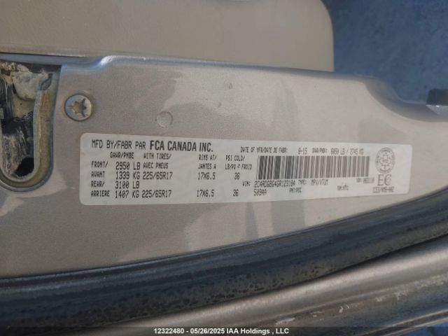 2C4RDGBG4GR123184 Dodge Grand Caravan Se